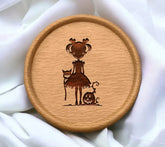 ##  Cute Halloween Girl with Cat & Pumpkin SVG - Perfect for Fall Crafts SVG